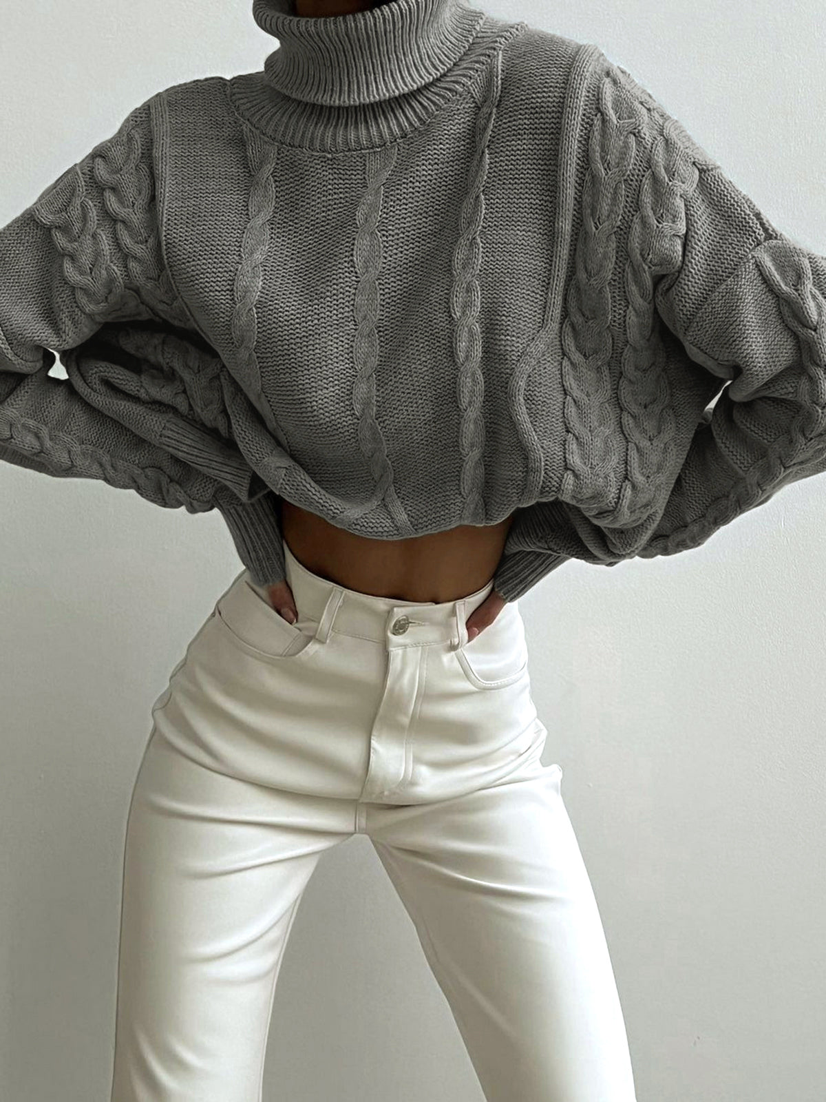 Célina – Oversized dames turtleneck trui van zacht gebreid materiaal