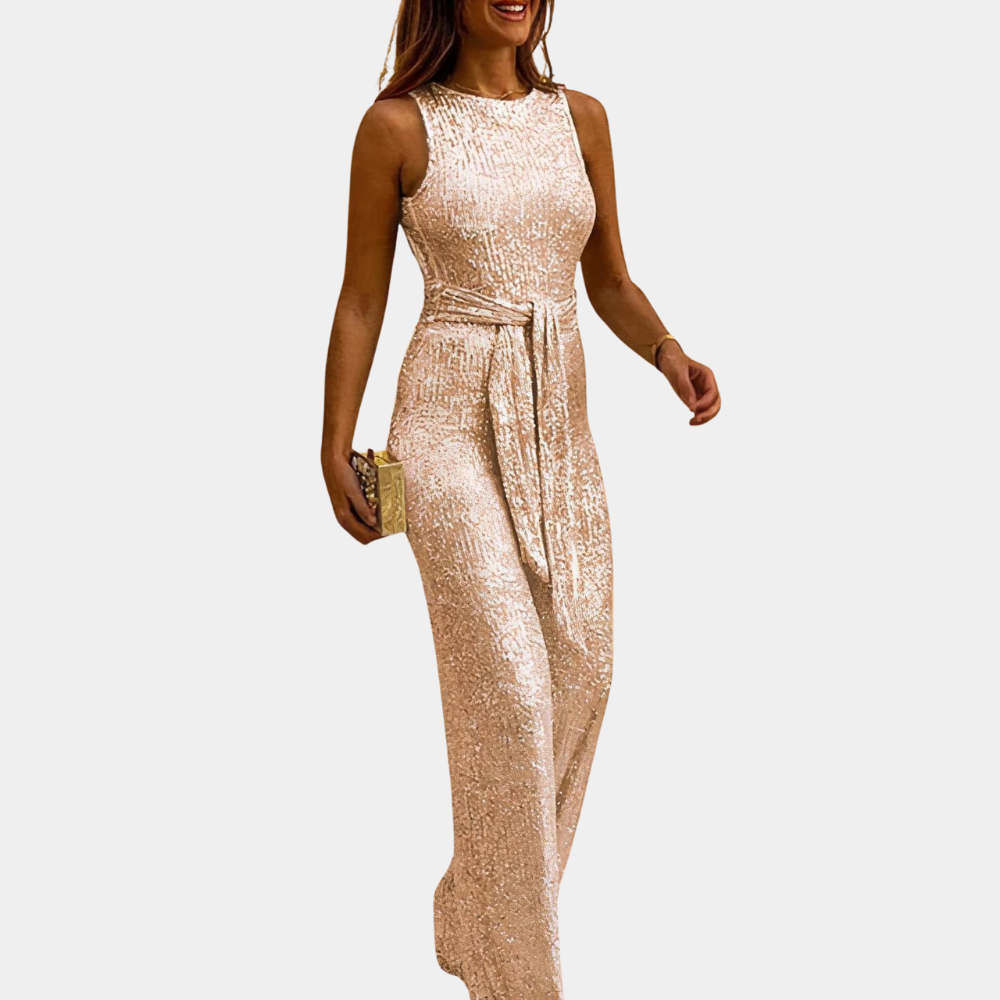 Alessia Jumpsuit – Elegante glitter jumpsuit voor feestelijke allure