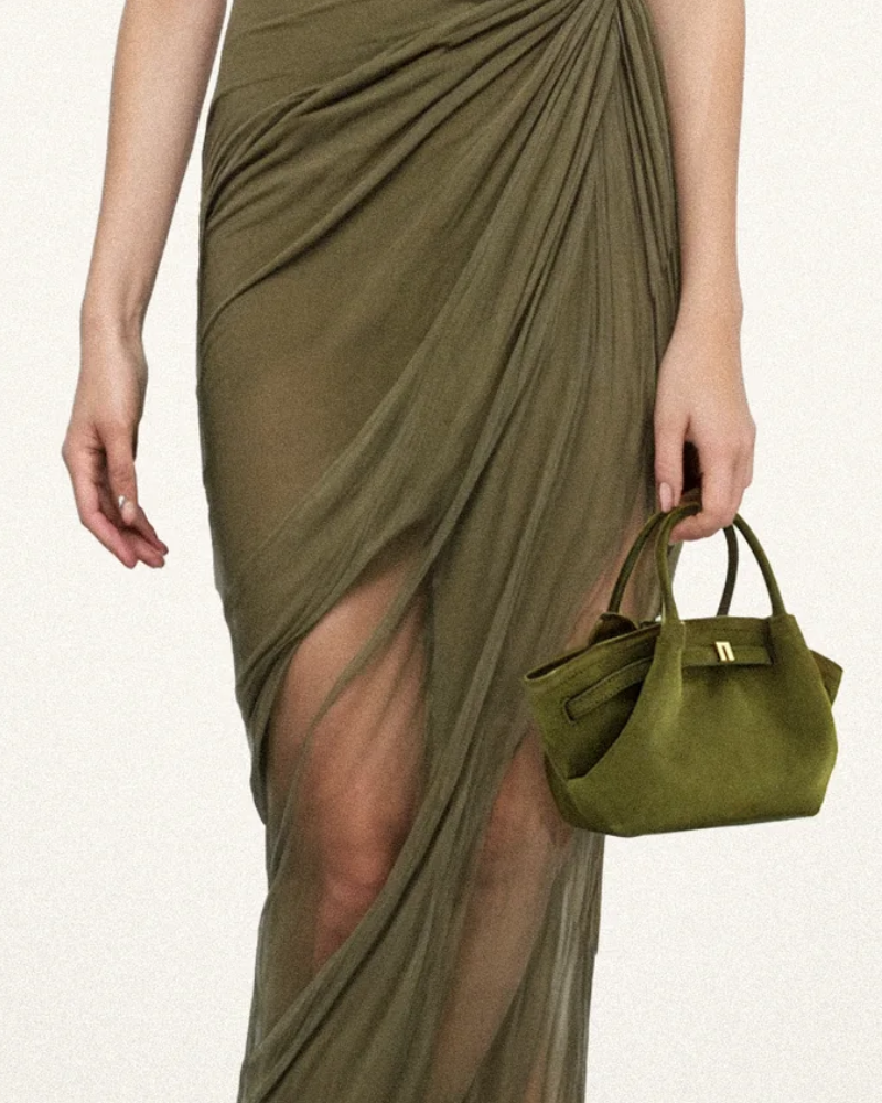 Calista Mini Tote van Vegan Suède – Tijdloze Elegantie in Compact Design