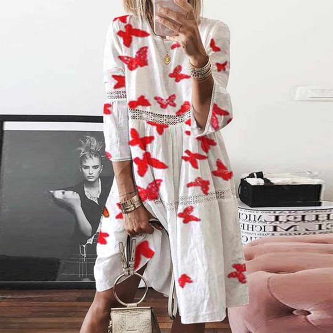 Caelina – Kanten Zomerjurk met Comfortabele Pasvorm en Verfijnde Details