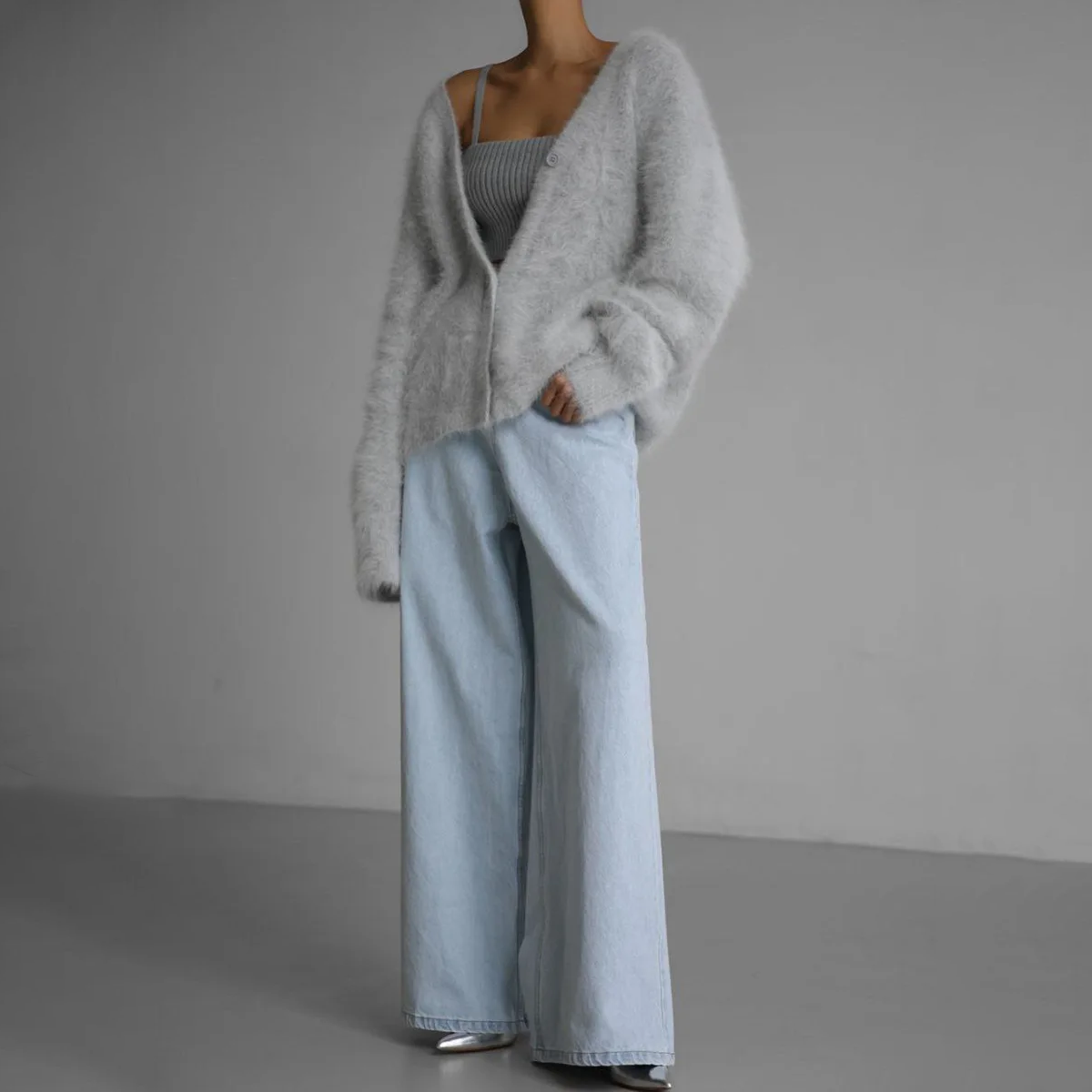 Novara – Oversized Mohair Vest voor Dames