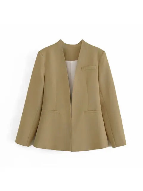 Selvara – Dames Tweedelige Business Set met Blazer & Slim-Fit Broek