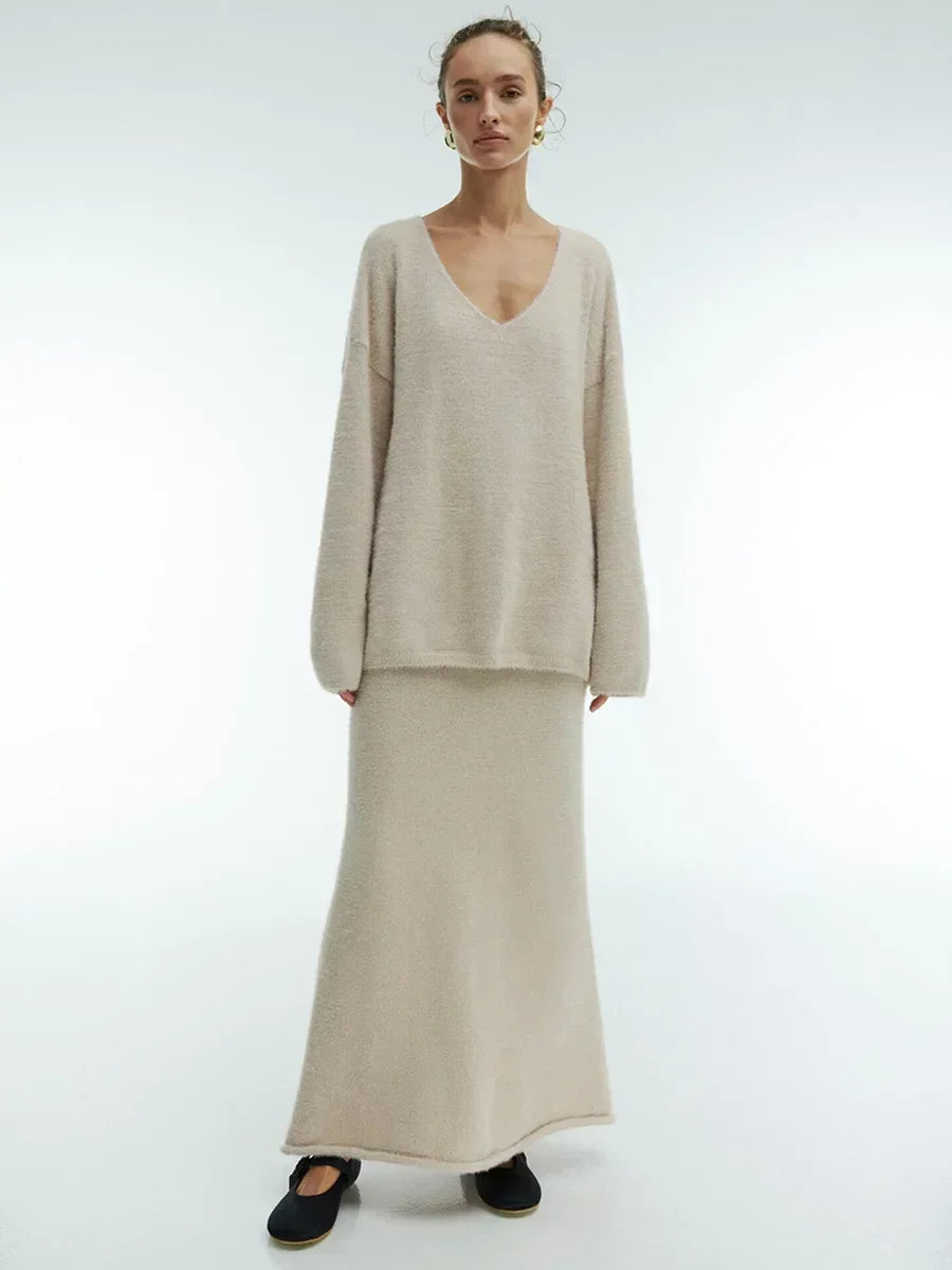 Elena Gebreide Set – Tijdloze Comfort & Stijl in Één