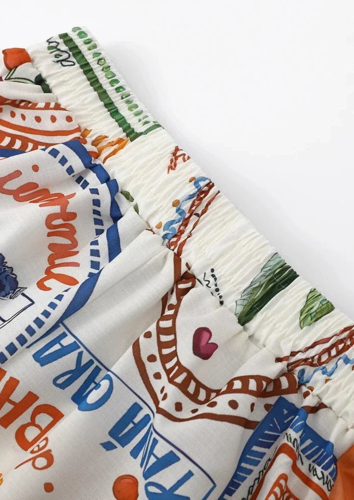 Dames linnen zomerset met oversized shirt en shorts – luchtig en casual