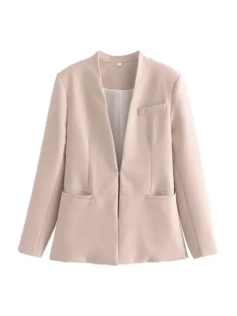 Selvara – Dames Tweedelige Business Set met Blazer & Slim-Fit Broek