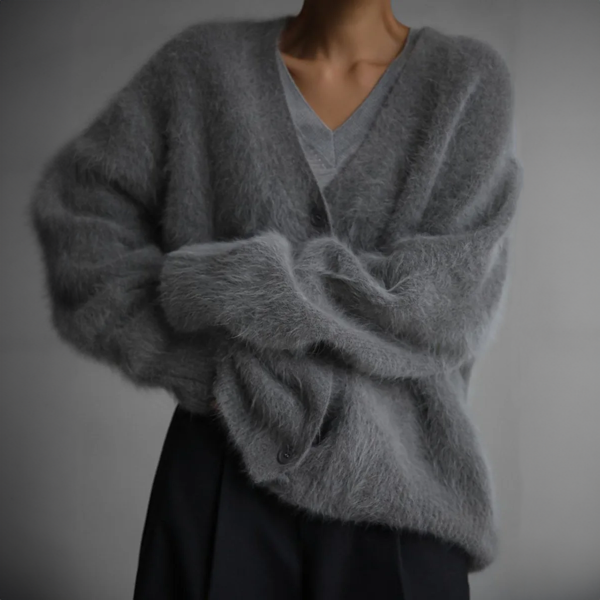 Novara – Oversized Mohair Vest voor Dames