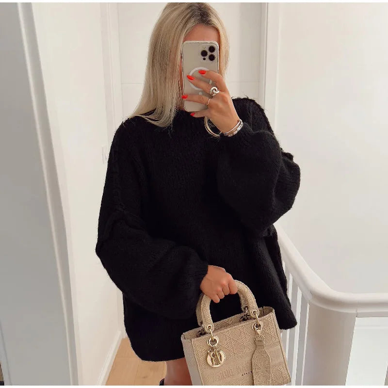 Nalena – Oversized fluweelzachte gebreide trui voor dames