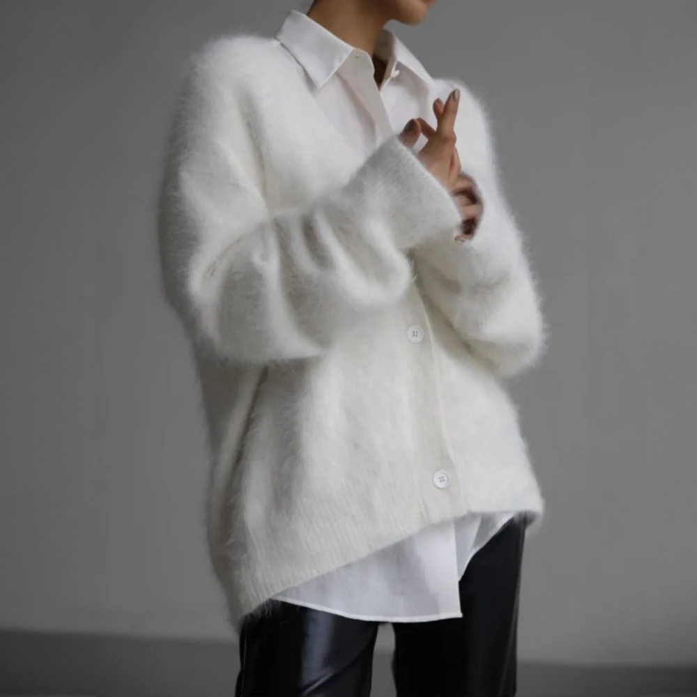 Novara – Oversized Mohair Vest voor Dames