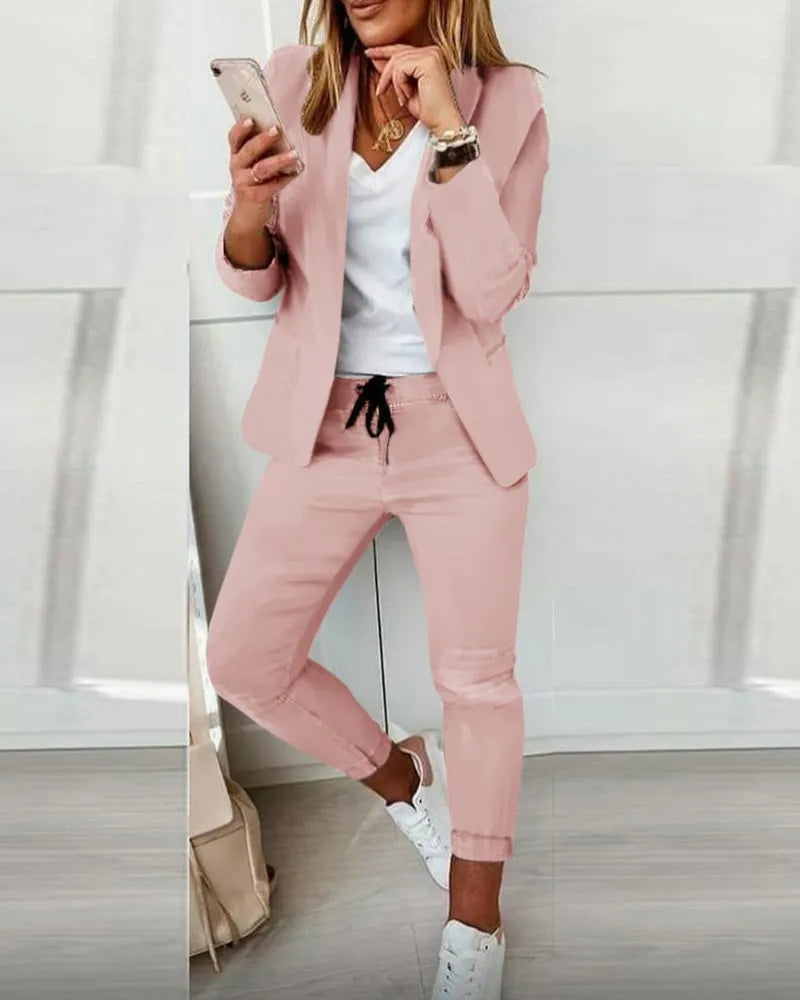 Aviera – Dames Business Set met Blazer & Broek, Stijlvol en Professioneel