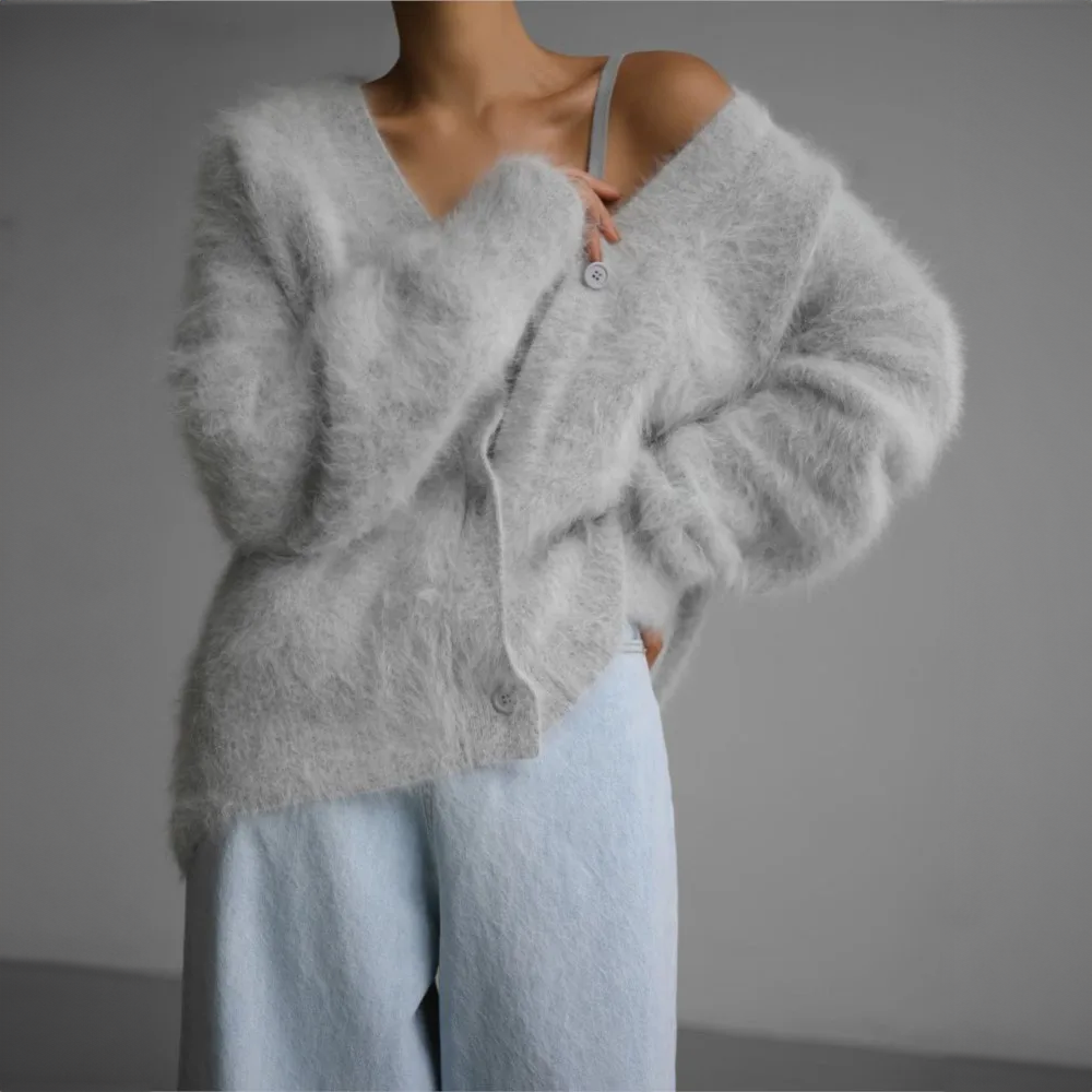 Novara – Oversized Mohair Vest voor Dames