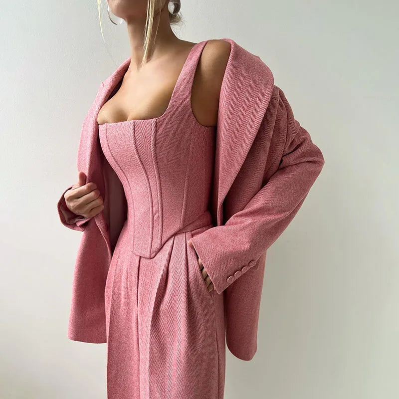 Evelora Elegant Driedelig Power-Pak – Tijdloze Klasse & Zelfverzekerde Stijl