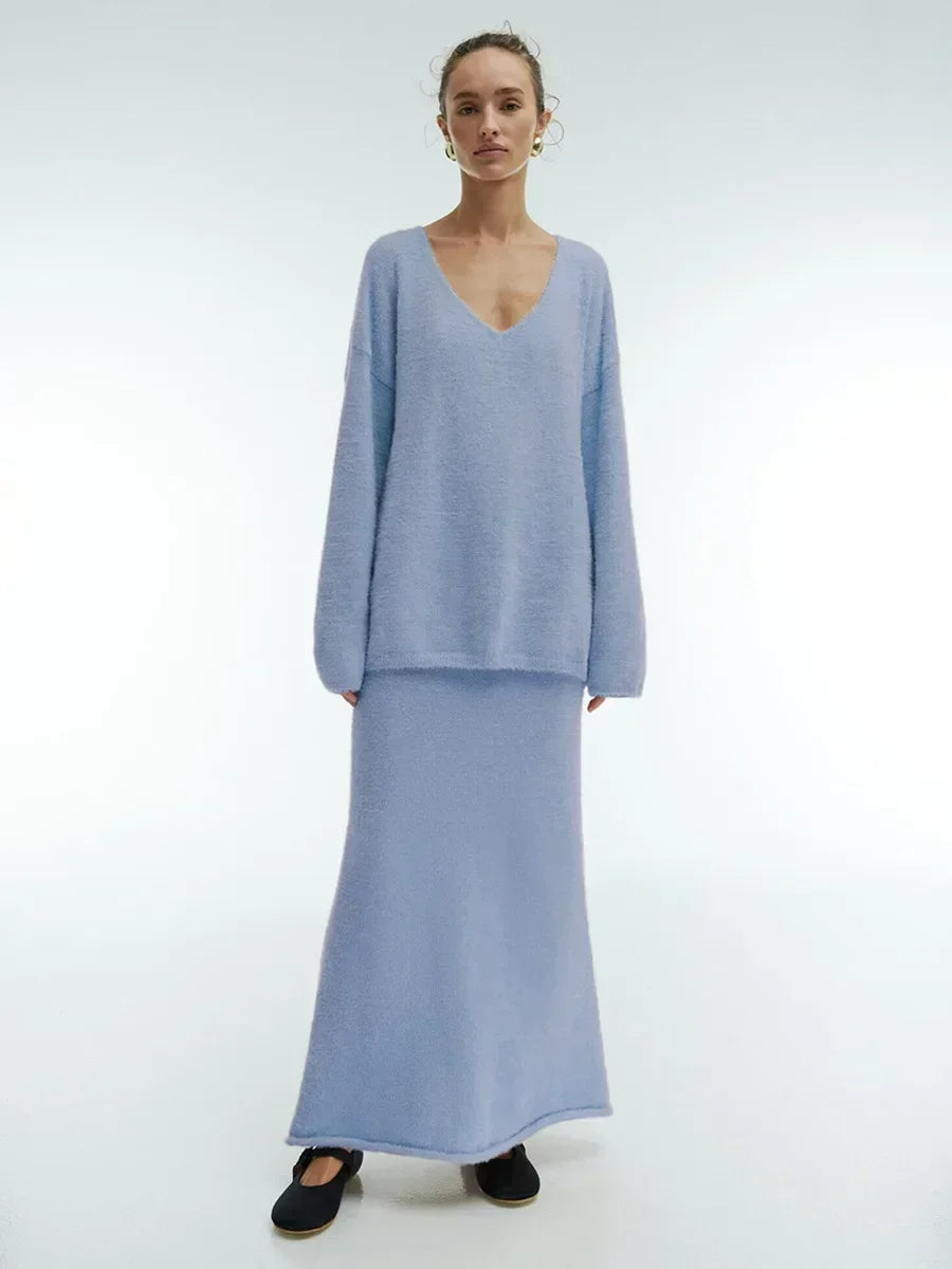 Elena Gebreide Set – Tijdloze Comfort & Stijl in Één