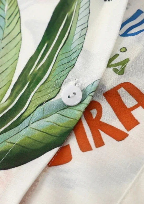 Dames linnen zomerset met oversized shirt en shorts – luchtig en casual