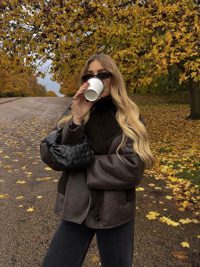 Maren Kunstleer-Fleece Jack – Tijdloze Warmte met een Stoere Touch