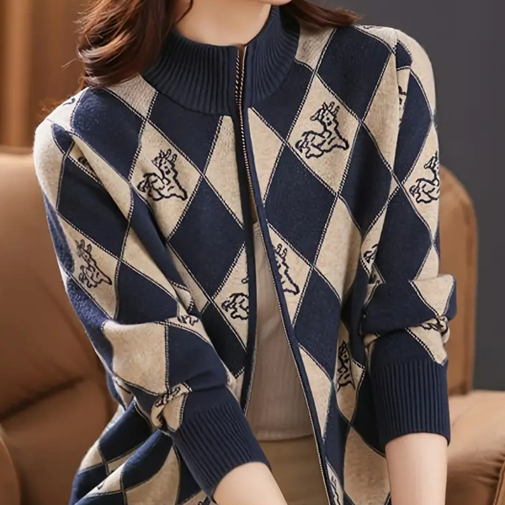 Serelune – Elegant damesvest met rits en vrouwelijke pasvorm