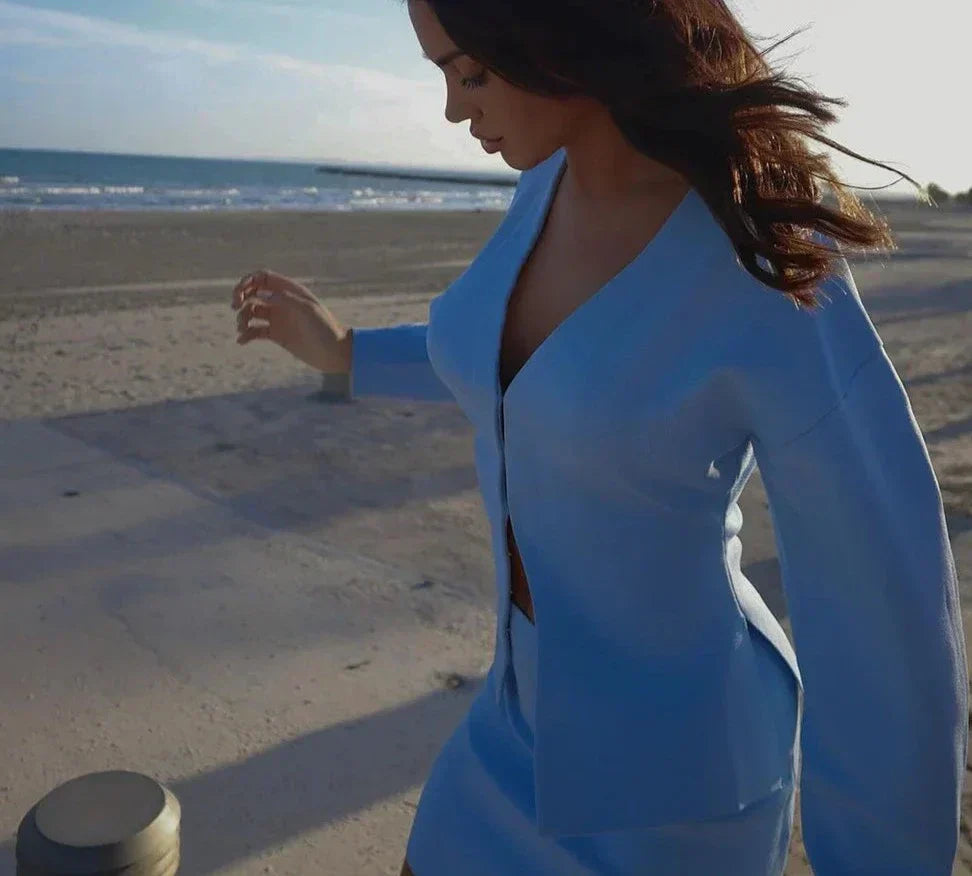 Aurelyse – Zomerset met luchtig topje en elegante rok