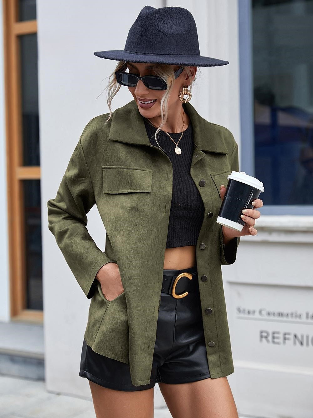 Noorine – Suède Damesjas met Luxe Look en Tijdloze Pasvorm