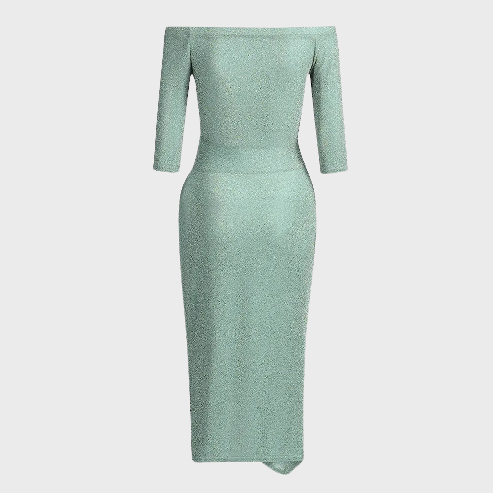 Selena Gown – Elegante glitterjurk met lange snit en luxe details