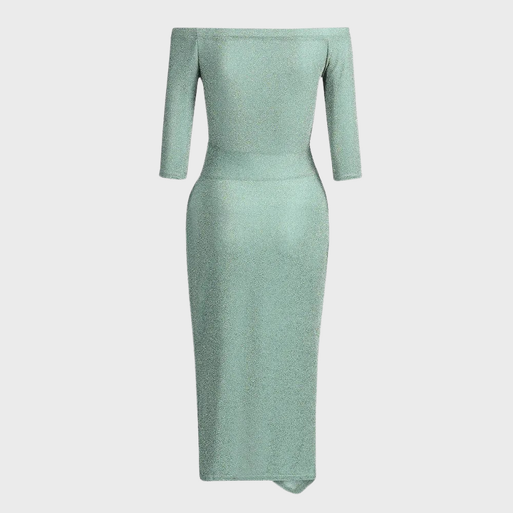 Selena Gown – Elegante glitterjurk met lange snit en luxe details