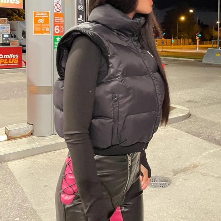 MIRA - Warm en Stijlvol Gevoerd Vest voor Dames in Zwart