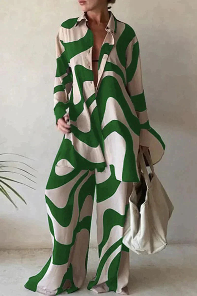 Calista - Stijlvolle Zomeroutfit voor Dames van Ademend Materiaal met Trendy Accenten