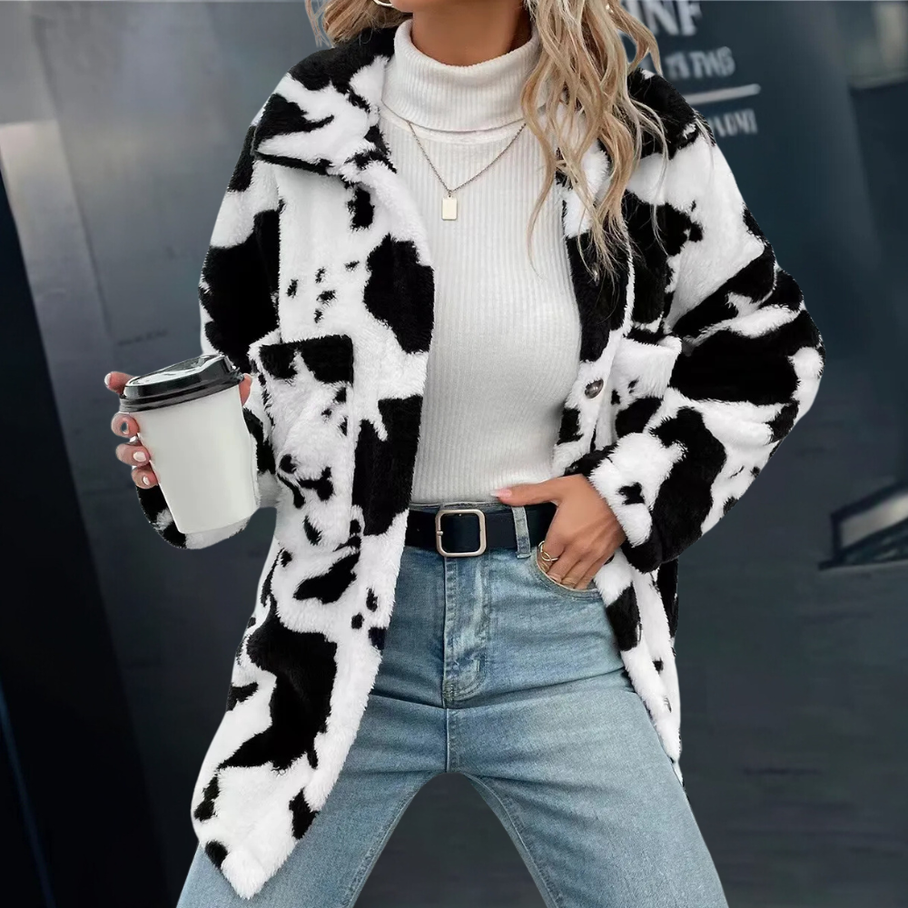 EMILIA - Luxe Winterjas voor Dames in Zwart en Bruin