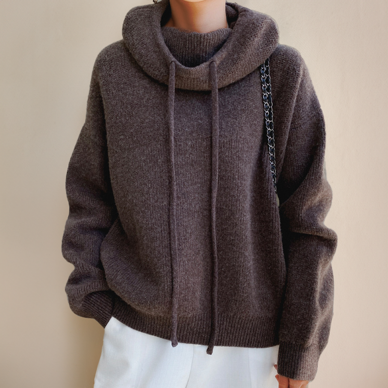 Isalynn – Cozy Gebreide Hoodie | Warm, Stijlvol & Ontspannen