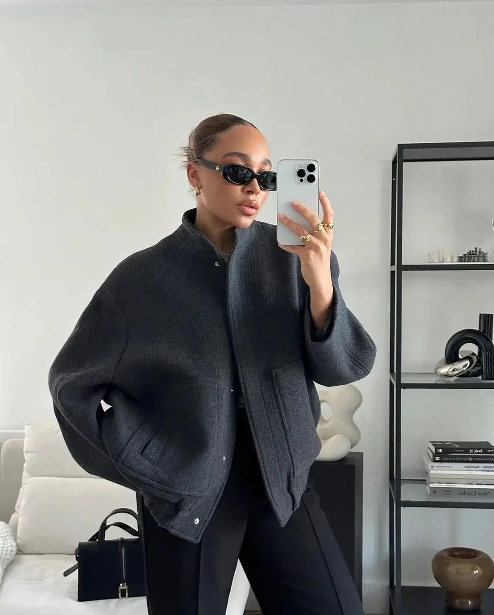 Calviora – Oversized bomberjack voor dames met trendy en moderne uitstraling