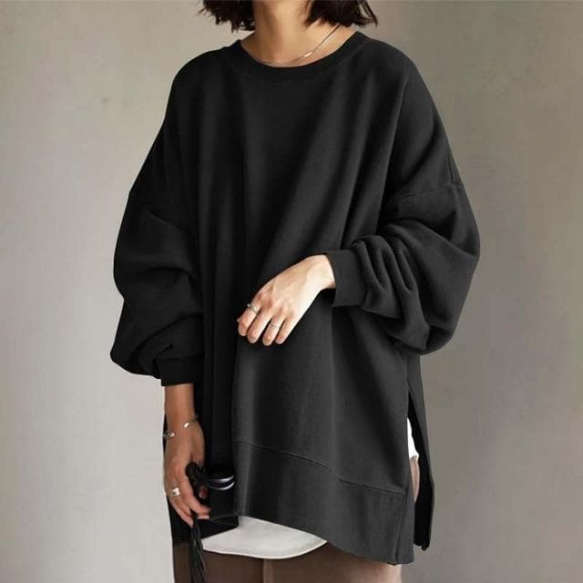 Sylvette Oversized Sweater – lange damestrui met zacht comfort en modern silhouet