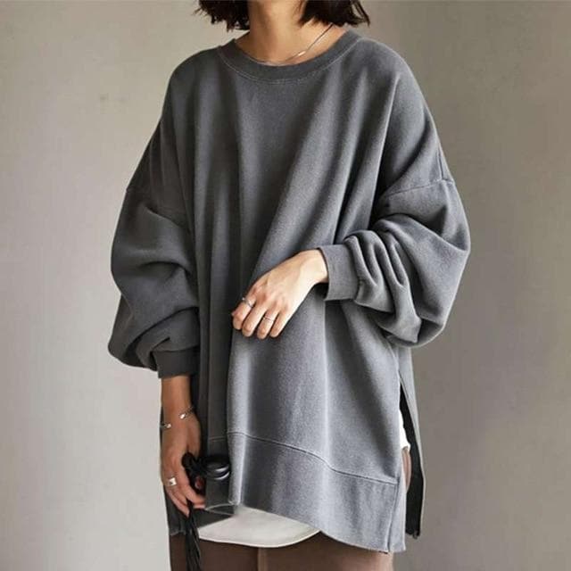 Sylvette Oversized Sweater – lange damestrui met zacht comfort en modern silhouet