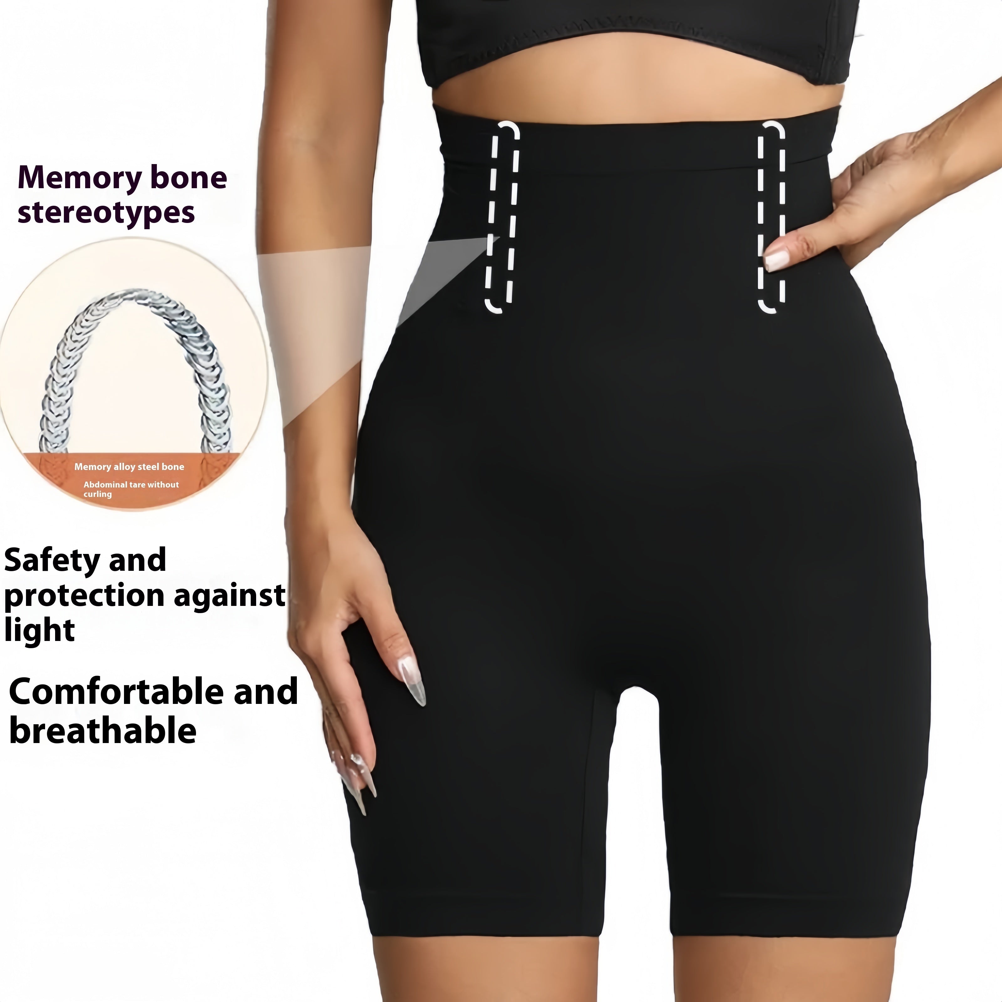 Lunara - Naadloze Hoge Taille Shapewear Shorts voor Optimaal Comfort, Buikcontrole en Liftend Effect