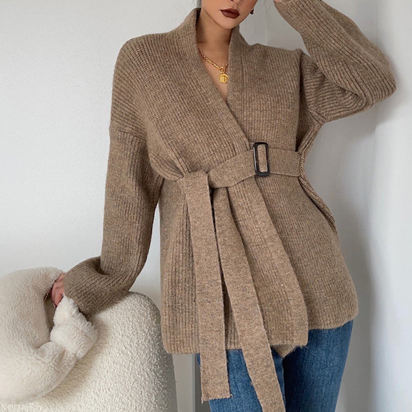 Isolenne – Cardigan voor Dames met Riem | Elegant, Comfortabel & Tijdloos