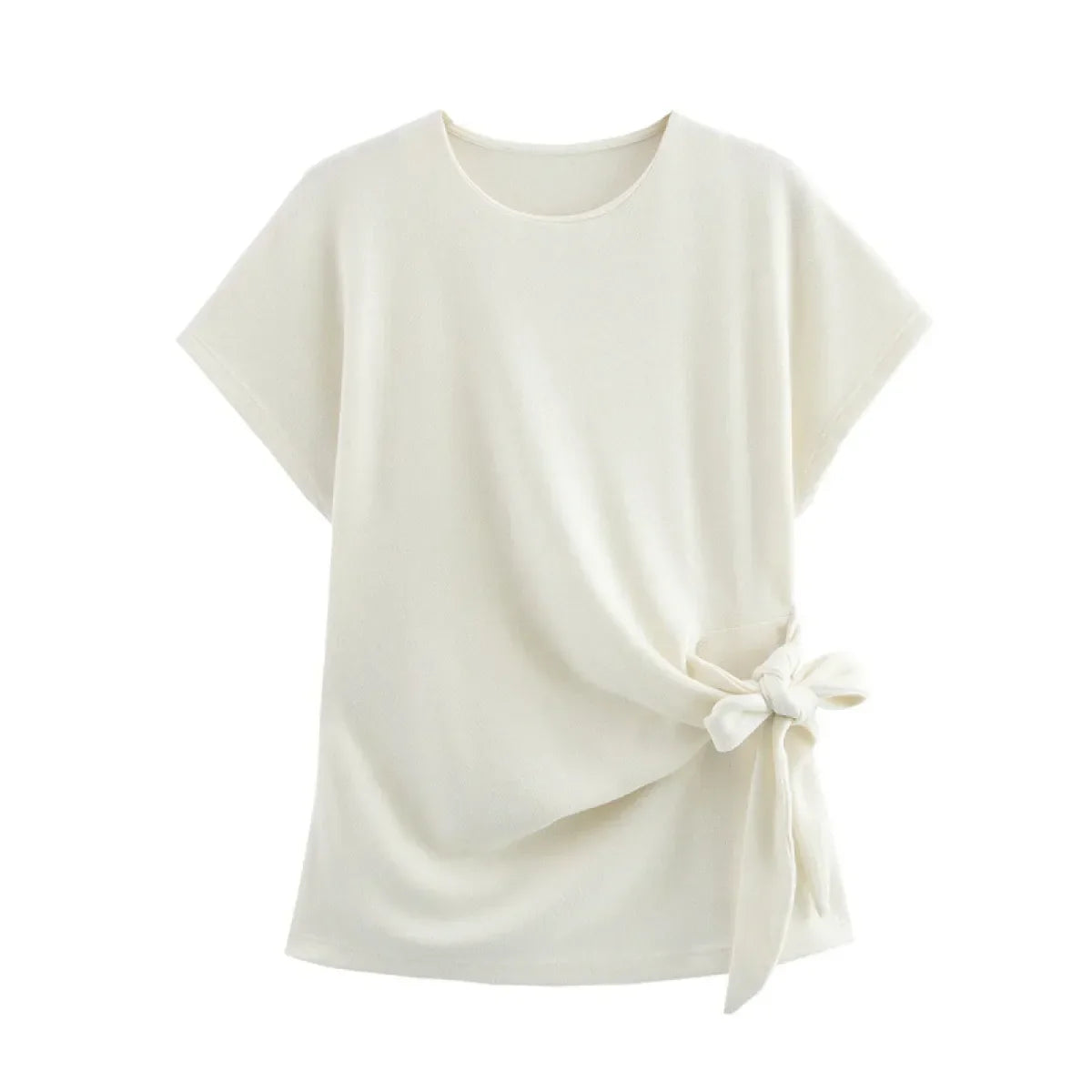 Maeve Top – Zachte Gebreide Top met Strikdetail