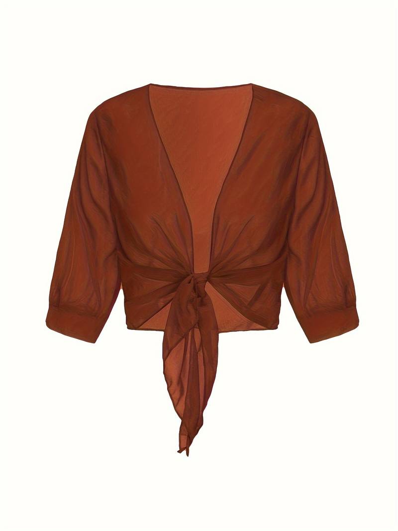 Lunaria - Lichte Blouse met Open Voorkant in Verfrissende Pasteltinten voor een Elegante Lenteoutfit