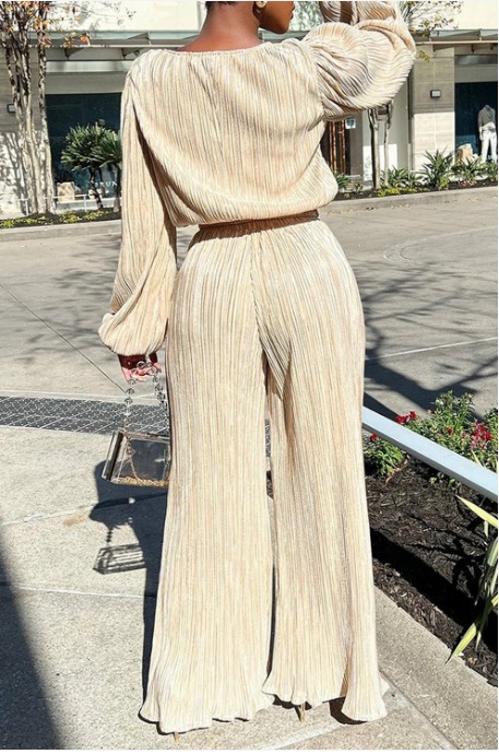 Oravine – Tweedelige Plissé Set | Trendy & Comfortabel