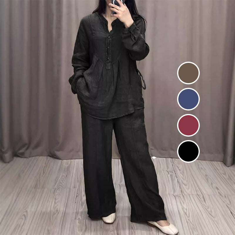 Naya – Luchtige Katoen-Linnen Set voor Zomerse Elegantie