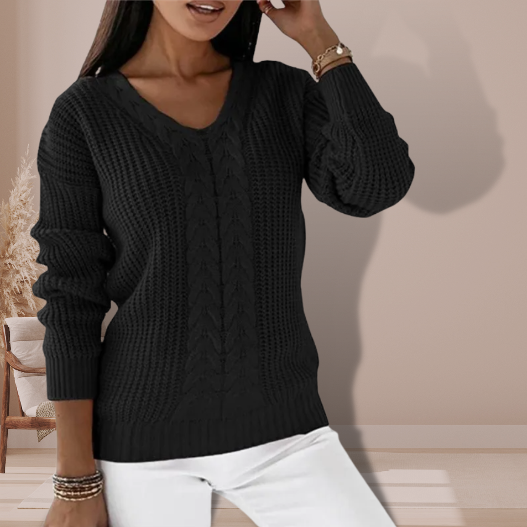 Élianne Knit Sweater – zachte gebreide trui met Scandinavische elegantie