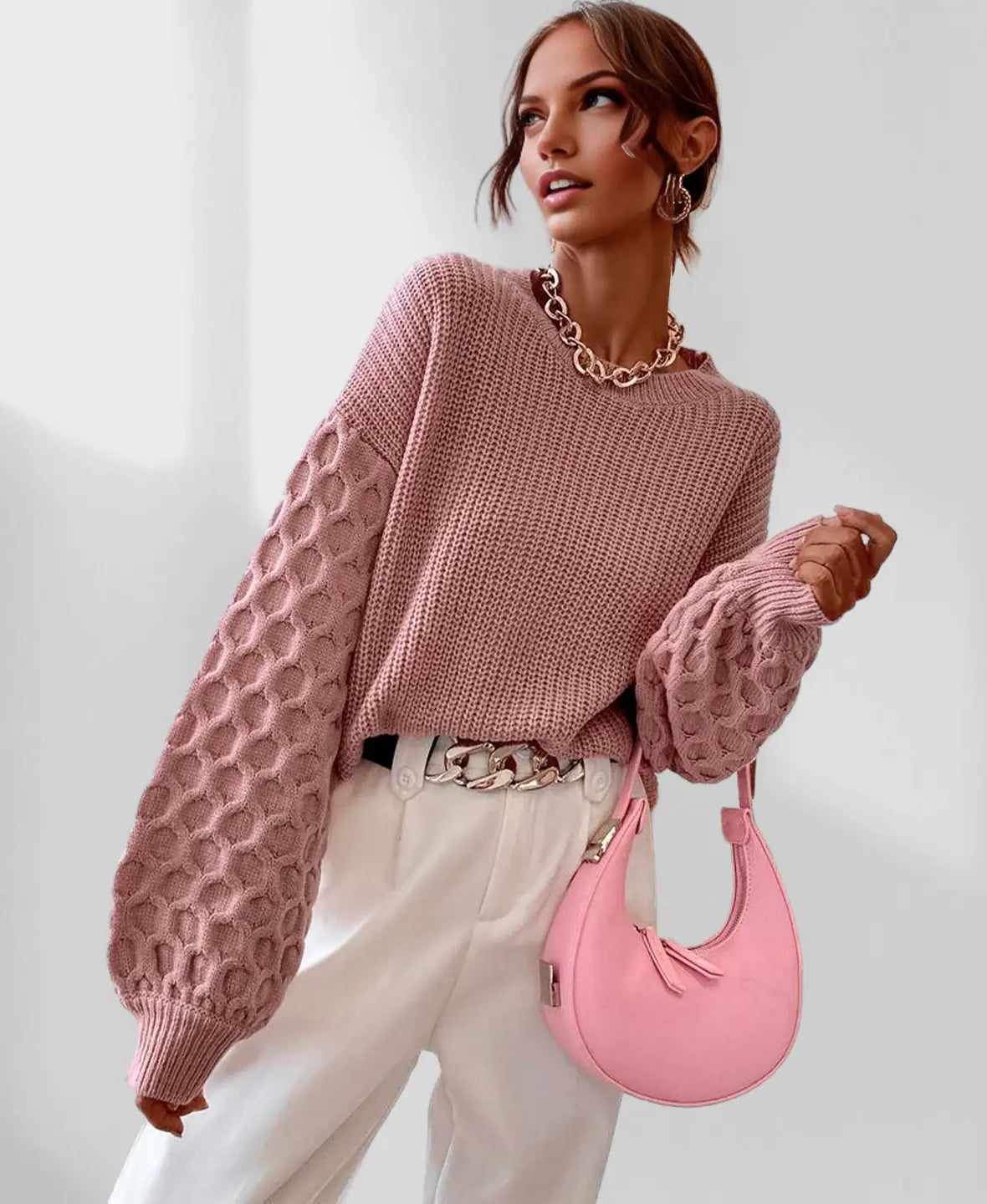 Alenya Gebreide Herfsttrui – Uniek Design & Comfortabele Warmte