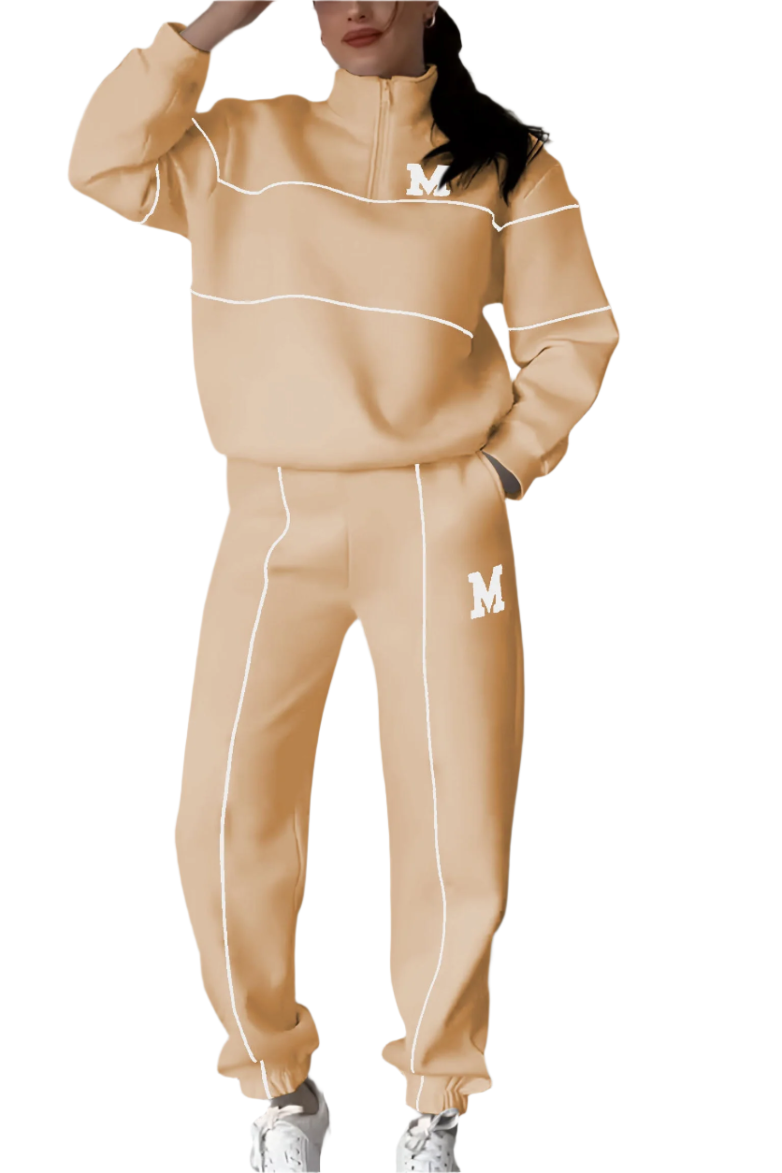 Veyra – Tweedelige Set met Letterprint en Tijdloze Stijl