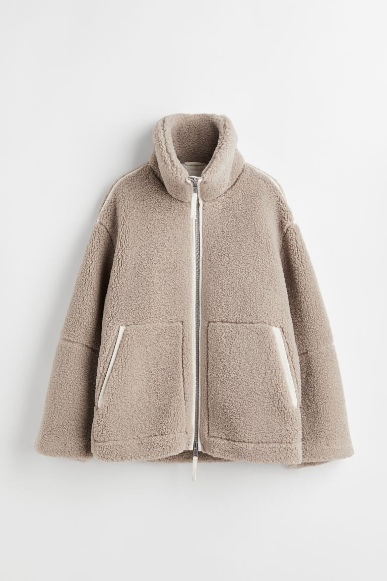 Elayne Wool-Blend Teddy Coat – Tijdloze Luxe voor de Koude Dagen