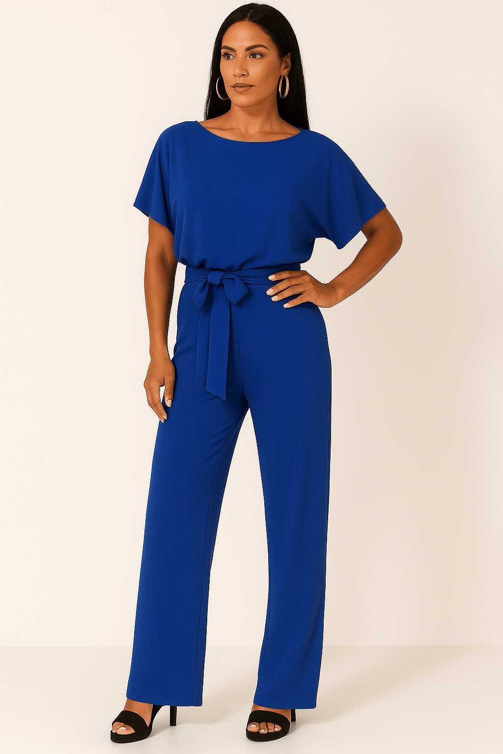 Noëlle – Elegante Jumpsuit met Strikceintuur en Tijdloze Uitstraling