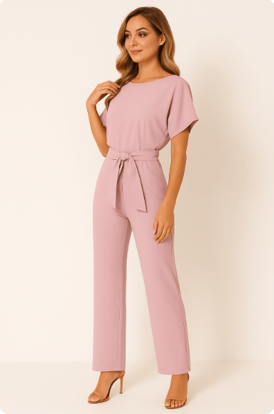 Noëlle – Elegante Jumpsuit met Strikceintuur en Tijdloze Uitstraling