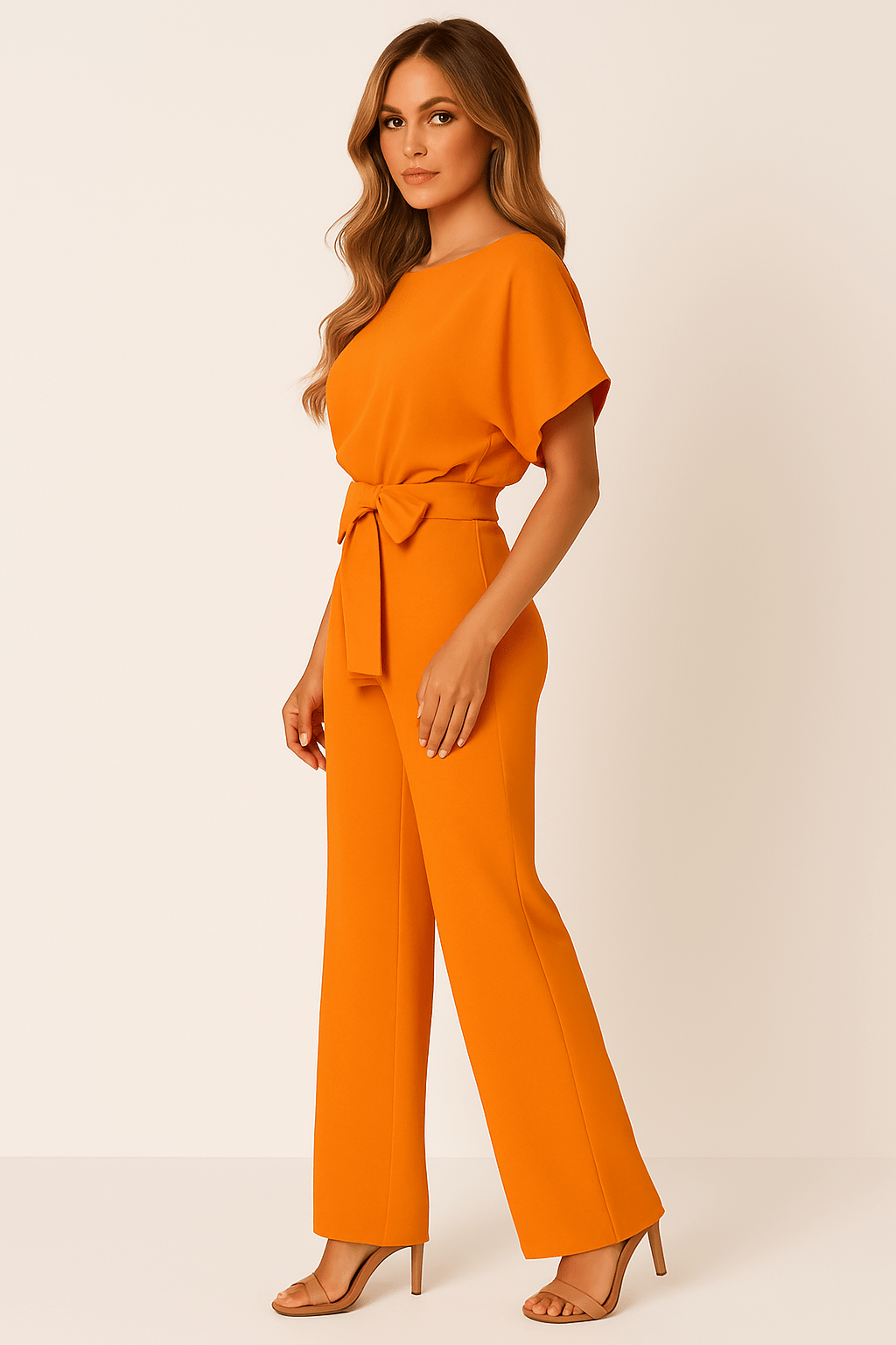 Noëlle – Elegante Jumpsuit met Strikceintuur en Tijdloze Uitstraling