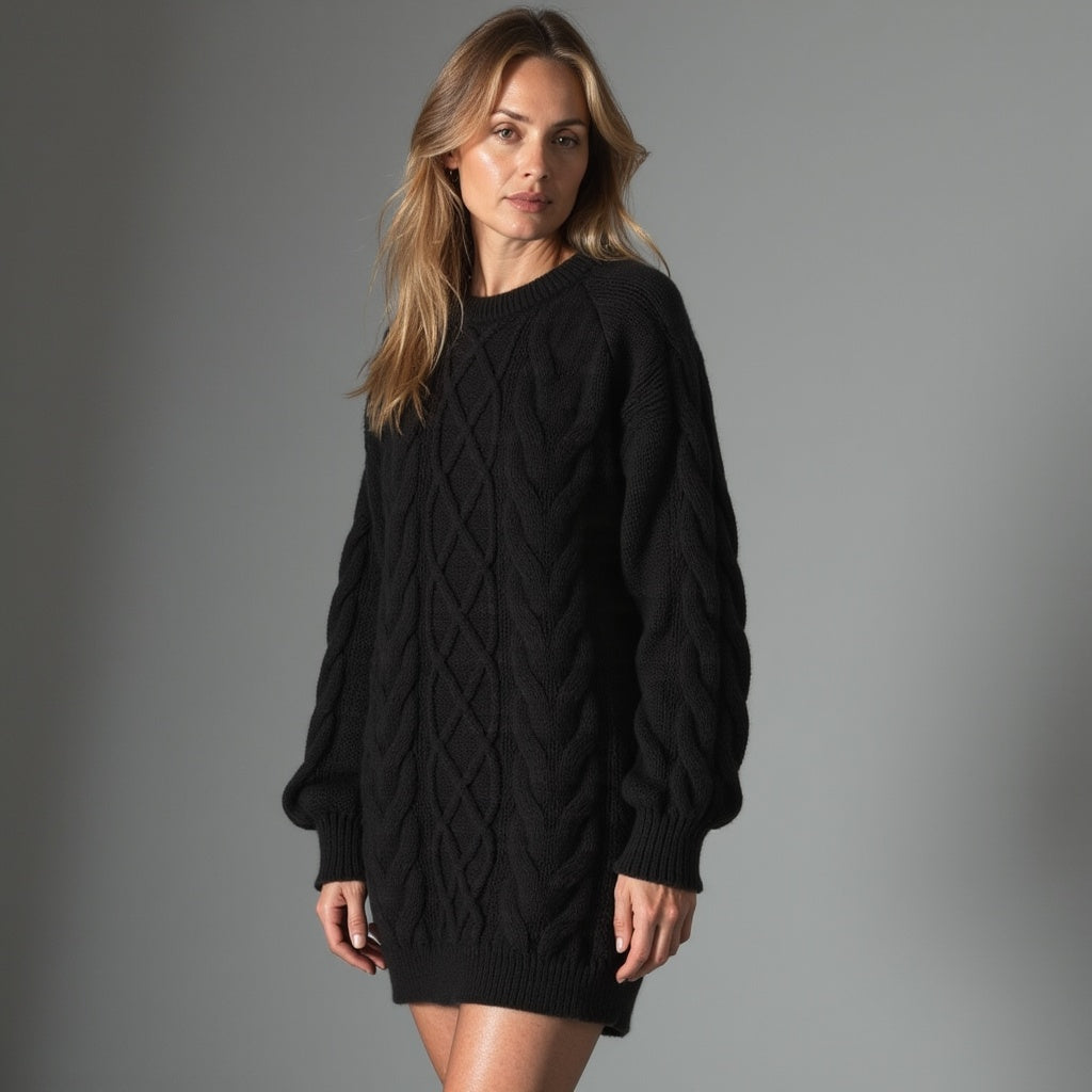 Elysora – Warme Gebreide Trui met Elegante Snit, Tijdloos & Comfortabel voor Winterdagen