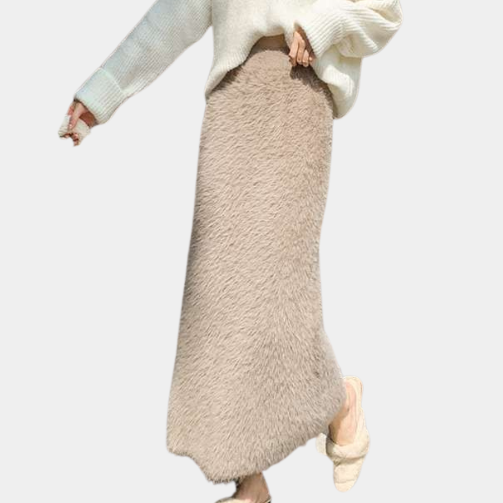 Alurette – Textuurrijke Rok met Tijdloze Uitstraling en Zachte Elegantie