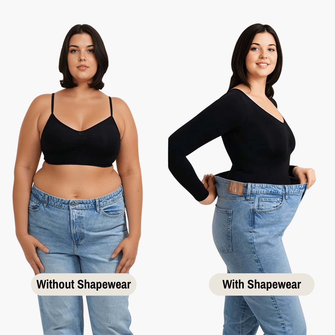 Alivienne – Naadloze shaping bodysuit met lange mouwen voor dames