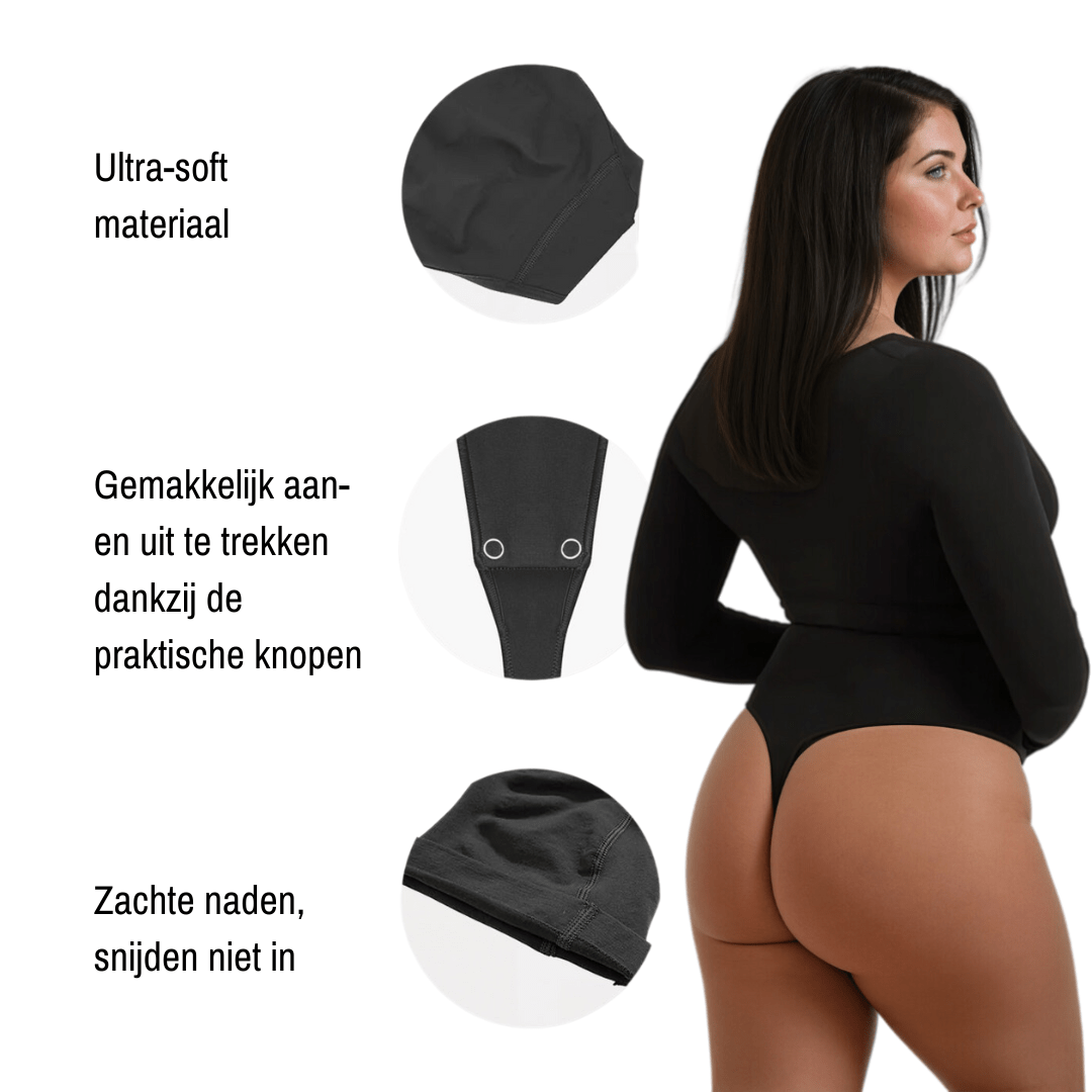 Alivienne – Naadloze shaping bodysuit met lange mouwen voor dames