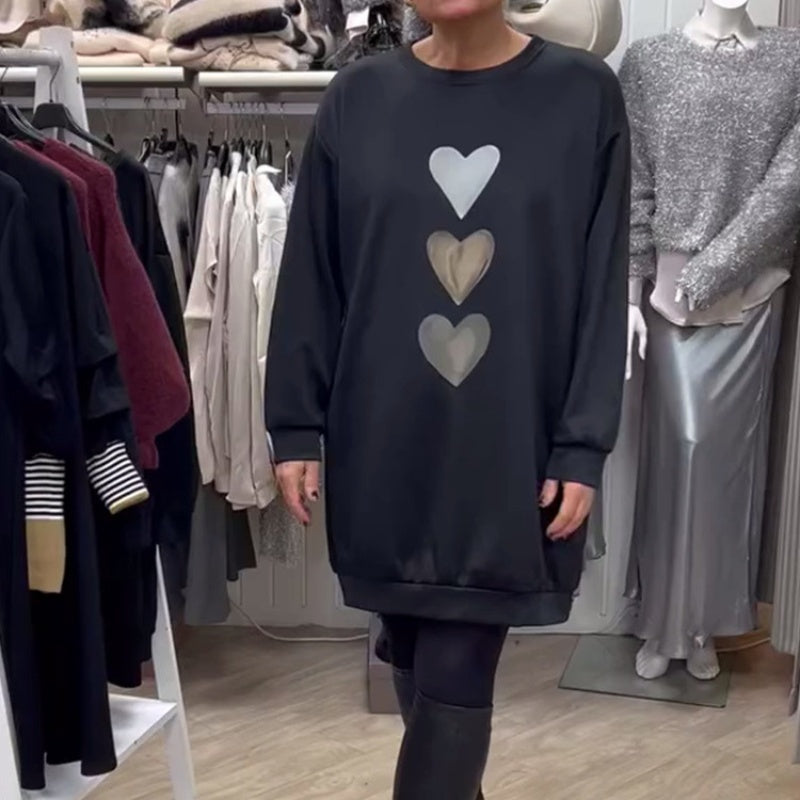 Eliora Sweatshirt-Jurk – Warmte met een Vleugje Speelse Charme