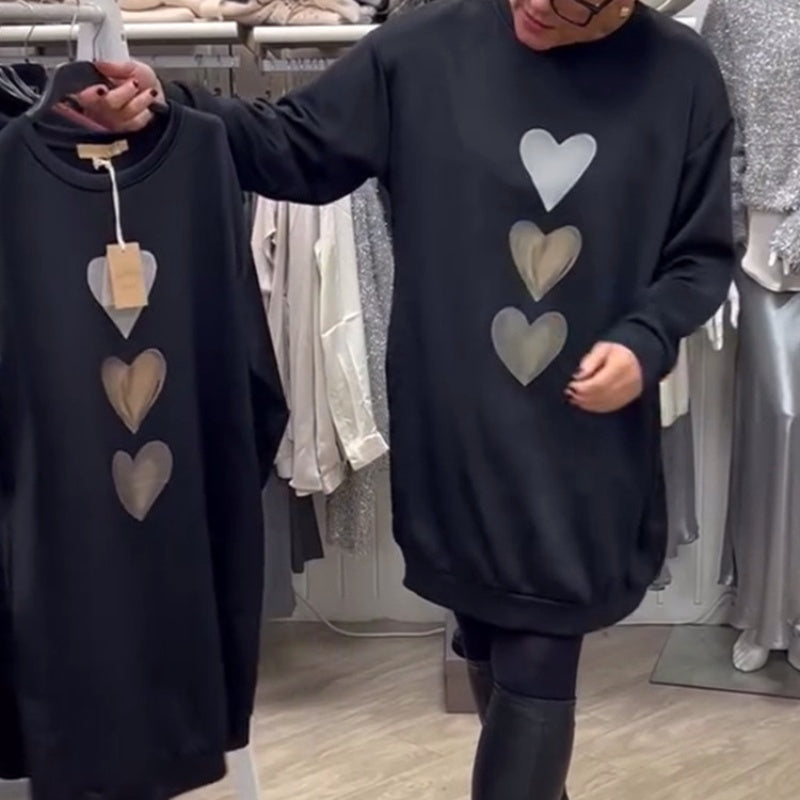 Eliora Sweatshirt-Jurk – Warmte met een Vleugje Speelse Charme