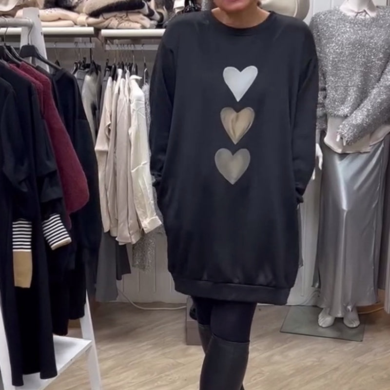 Eliora Sweatshirt-Jurk – Warmte met een Vleugje Speelse Charme